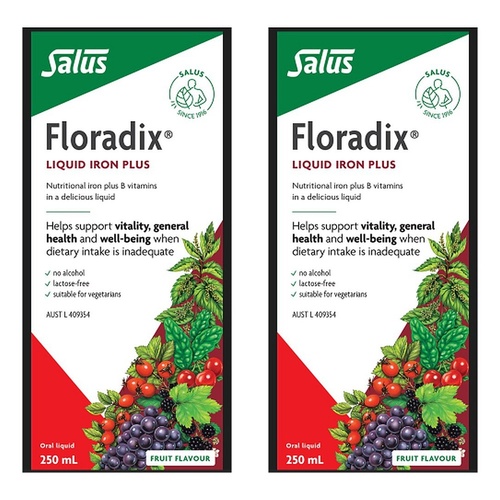 Floradix Liquid Iron Plus 250mL Pack of 2