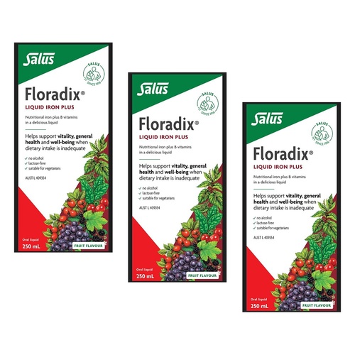 Floradix Liquid Iron Plus 250mL Pack of 3