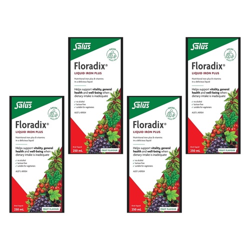 Floradix Liquid Iron Plus 250mL Pack of 4