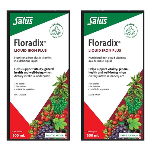 Floradix Liquid Iron Plus 500mL Pack of 2