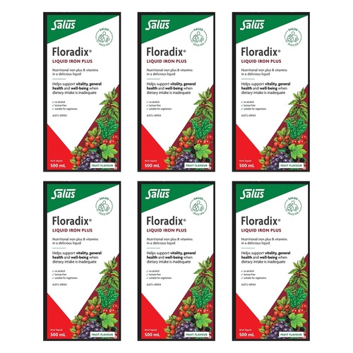Floradix Liquid Iron Plus 500mL Pack of 6