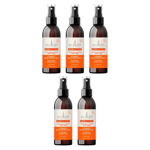 Sukin Glow Active-C Vitamin C Brightening Mist 125mL Pack of 5