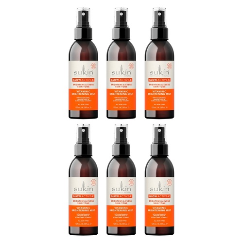 Sukin Glow Active-C Vitamin C Brightening Mist 125mL Pack of 6