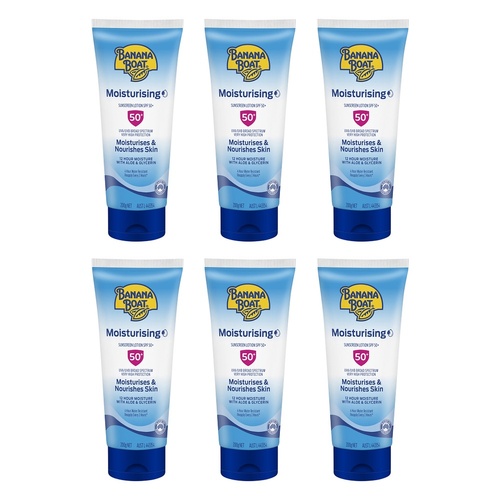 Banana Boat Moisturising Sunscreen Lotion SPF50+ 200g Pack of 6