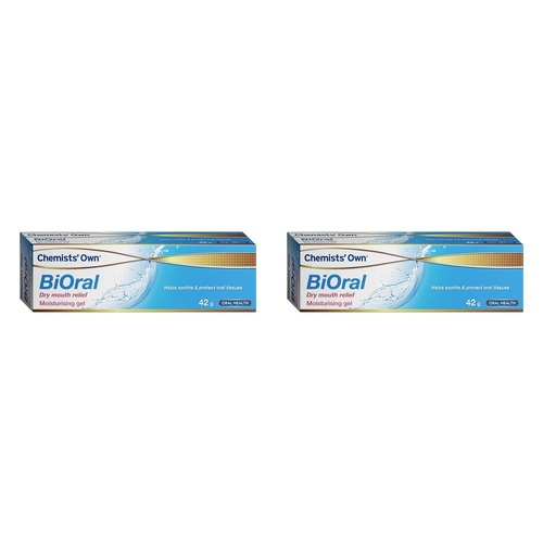 Chemists' Own BiOral Dry Mouth Relief Moisturising Gel 42g Pack of 2