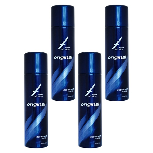 Blue Stratos Deodorant Original 150g Pack of 4