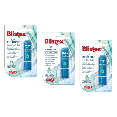 Blistex Lip Infusions Hydration 3.7g Pack of 3