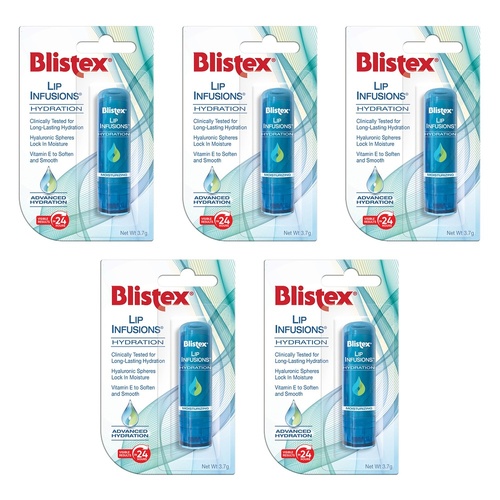 Blistex Lip Infusions Hydration 3.7g Pack of 5