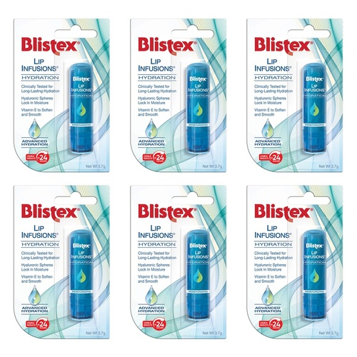 Blistex Lip Infusions Hydration 3.7g Pack of 6