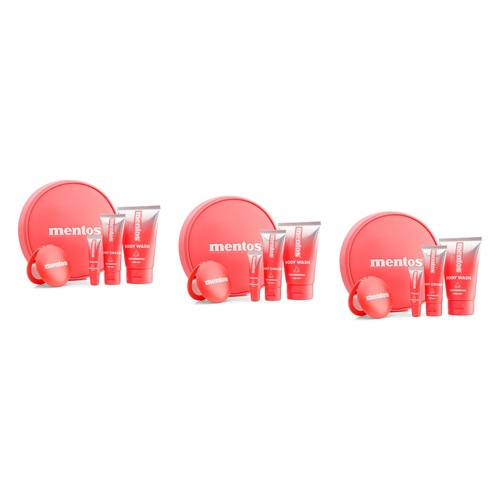 Mentos Stay Fresh Travel Pack Watermelon 4 Piece Set Bundle of 3