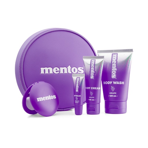 Mentos Fresh Travel Pack Grape 4 Piece Set