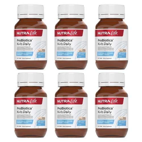 Nutra-Life Probiotica Kids Daily 60 Tablets Pack of 6