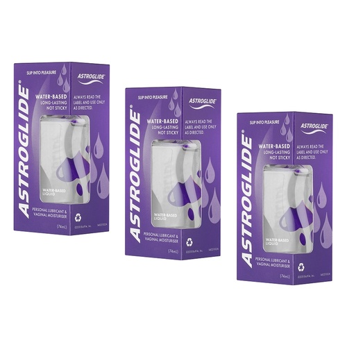 Astroglide Personal Lubricant & Vaginal Moisturiser 74mL x 3 Bundle of 3