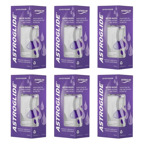 Astroglide Personal Lubricant & Vaginal Moisturiser 74mL x 3 Bundle of 6