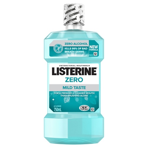 Listerine Zero Mouthwash 750mL x 2