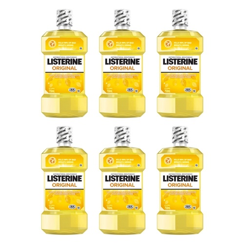 Listerine Original Antibacterial Mouthwash 750mL x 2 Bundle of 6