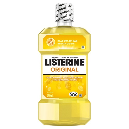 Listerine Original Antibacterial Mouthwash 750mL x 2