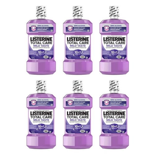 Listerine Total Care Zero Mouthwash 750mL x 2 Bundle of 6