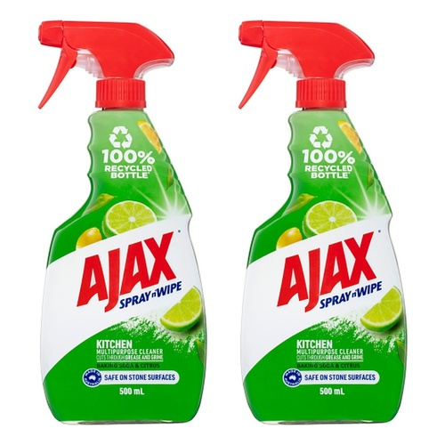 Ajax Spray n' Wipe Stonesafe Baking Soda 500mL Pack of 2