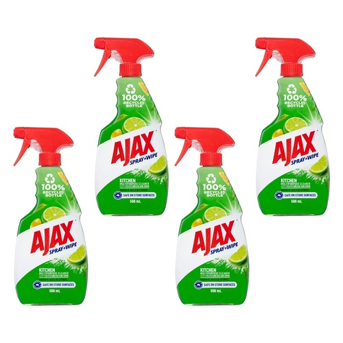Ajax Spray n' Wipe Stonesafe Baking Soda 500mL Pack of 4