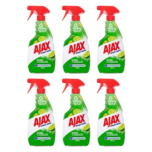 Ajax Spray n' Wipe Stonesafe Baking Soda 500mL Pack of 6