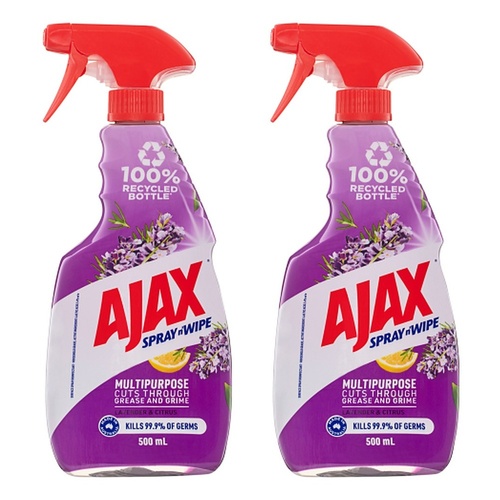 Ajax Spray n' Wipe Lavender & Citrus 500mL Pack of 2