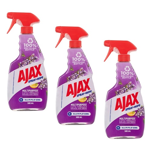 Ajax Spray n' Wipe Lavender & Citrus 500mL Pack of 3