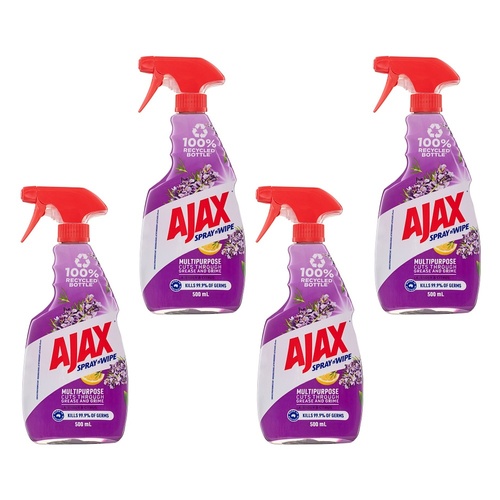 Ajax Spray n' Wipe Lavender & Citrus 500mL Pack of 4