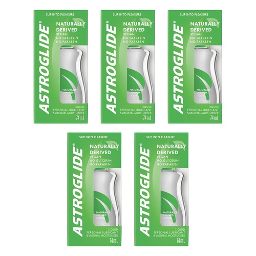 Astroglide Naturally Derived Liquid 74mL x 6 Bundle of 5