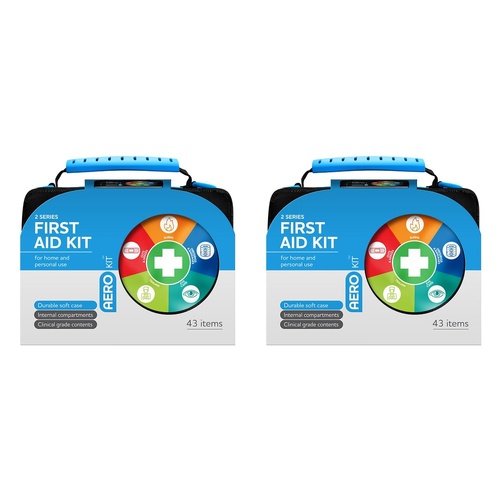 AERO Aerokit 2 Series Black First Aid Kit Pack of 2