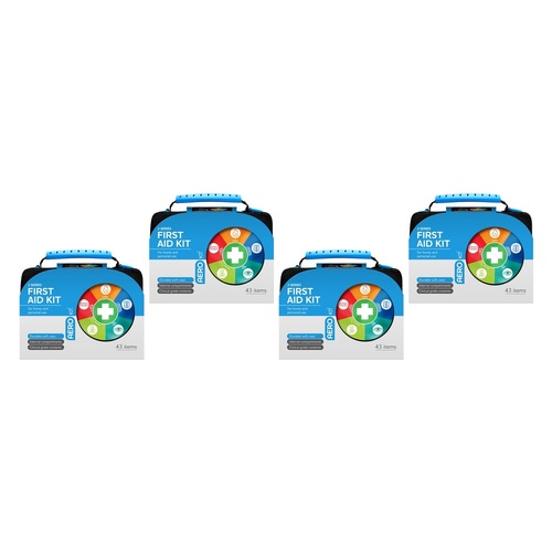 AERO Aerokit 2 Series Black First Aid Kit Pack of 4