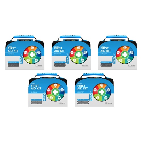 AERO Aerokit 2 Series Black First Aid Kit Pack of 5