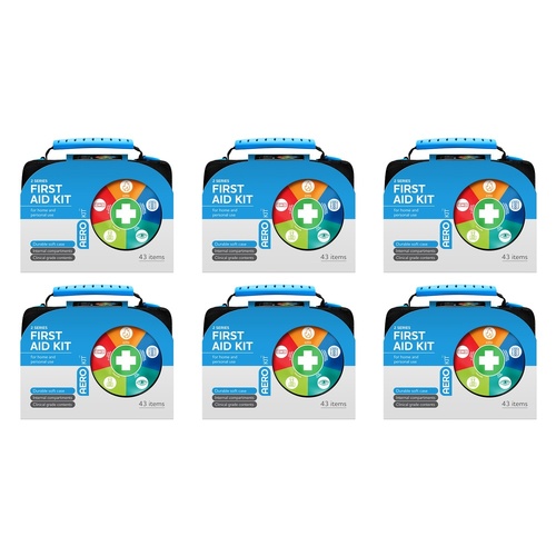 AERO Aerokit 2 Series Black First Aid Kit Pack of 6
