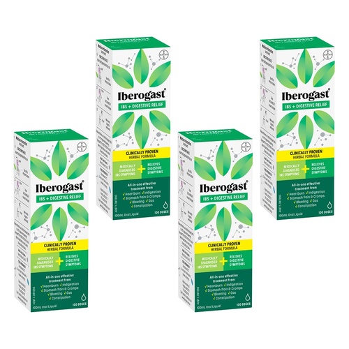 Iberogast IBS + Digestive Relief 100mL Pack of 4