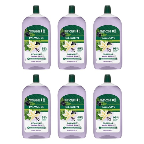 Palmolive Naturals Foaming Hand Wash Vanilla & Berry Refill 1L x 3 Bundle of 6