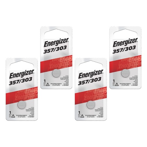 Energizer 357 Silver Oxide Watch Battery Pack of 4