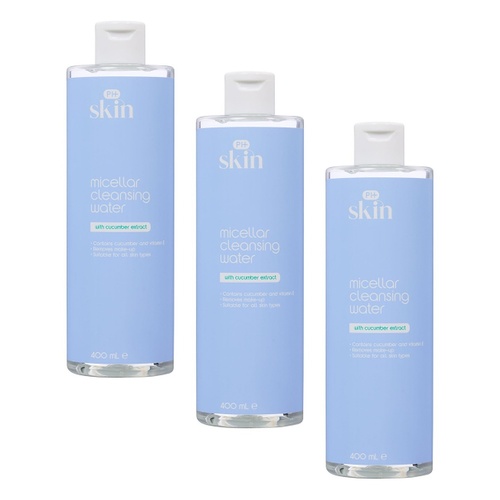 Pharmacy Health Micellar Cleansing Water 400ml Pack of 3