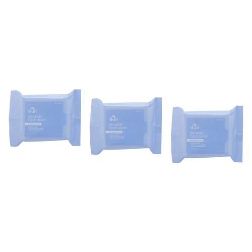 Pharmacy Health Sensitive Face Wipes 25 Pack Bundle of 3