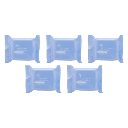 Pharmacy Health Calming Make-Up Remover Wipes 25 Pack Bundle of 5