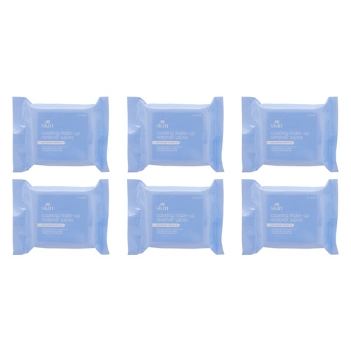 Pharmacy Health Calming Make-Up Remover Wipes 25 Pack Bundle of 6