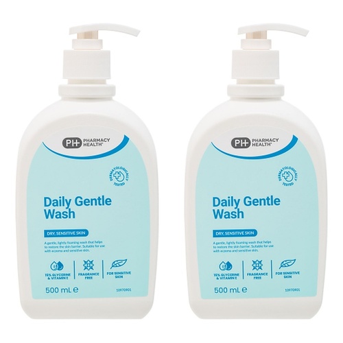 Pharmacy Health Dry Skin Daily Gentle Wash 500ml Pack of 2