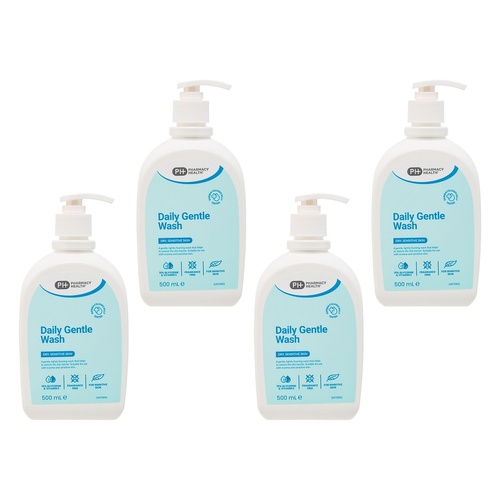 Pharmacy Health Dry Skin Daily Gentle Wash 500ml Pack of 4