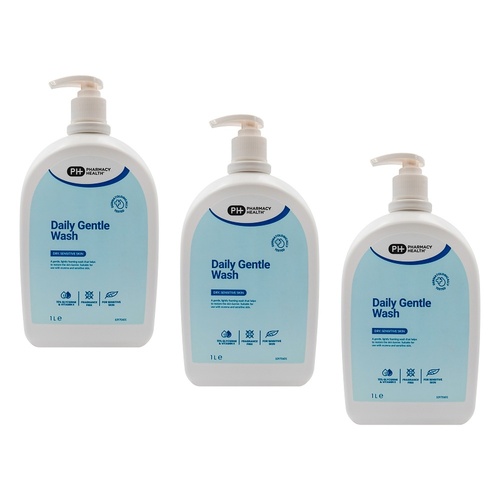 Pharmacy Health Daily Gentle Wash 1L Pack of 3