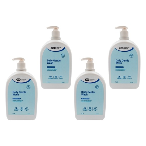 Pharmacy Health Daily Gentle Wash 1L Pack of 4