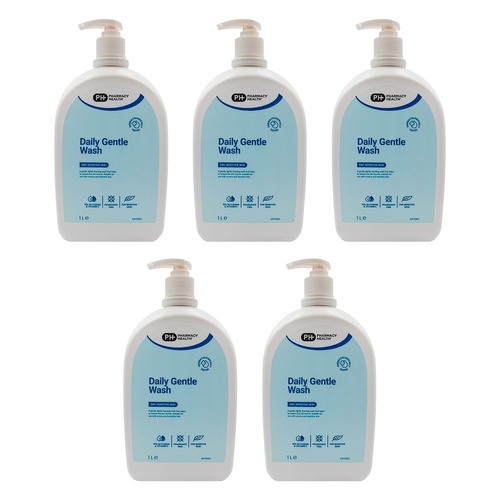Pharmacy Health Daily Gentle Wash 1L Pack of 5