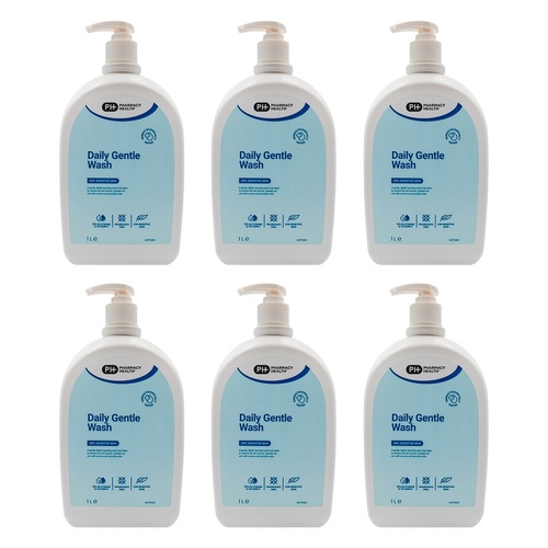 Pharmacy Health Daily Gentle Wash 1L Pack of 6