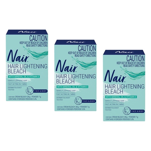 Nair Cream Hair Bleach for Face & Body Pack of 3