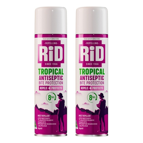 RID Tropical Antiseptic Bite Protection Aerosol 150g Pack of 2