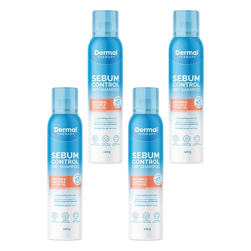 Dermal Therapy Sebum Control Dry Shampoo 120g Pack of 4