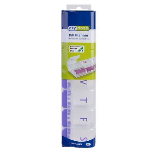 Ezy Dose Push Button Pill Reminder 7 Day XL